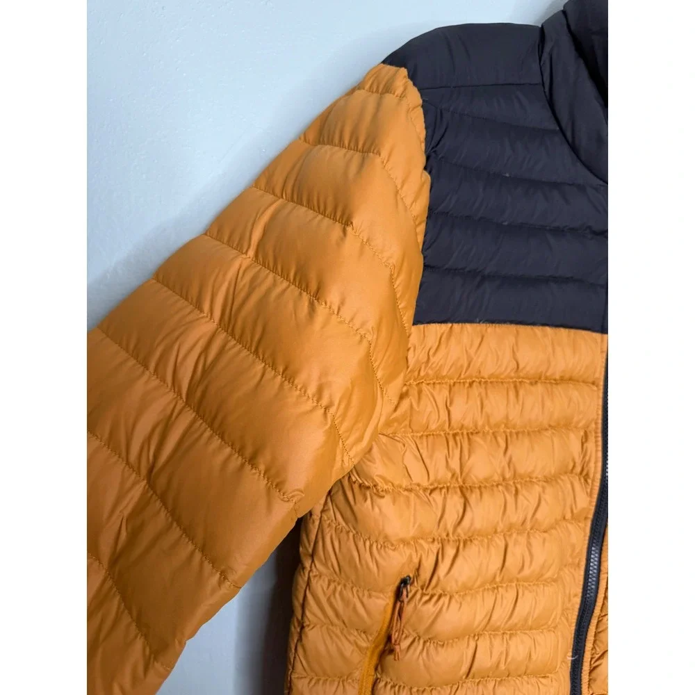 The North Face men's‎ stretch down hoodie in timber tan